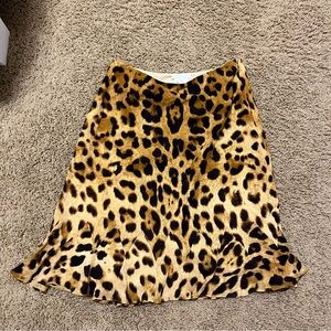 Escada Leopard Print Silk Midi Skirt 🐆